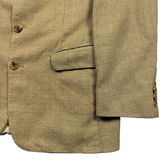 Blazer Men's 42R Wool Bill Blass Tweed Vintage Brown/Tan Sport Coat Jacket - Picture 3 of 13